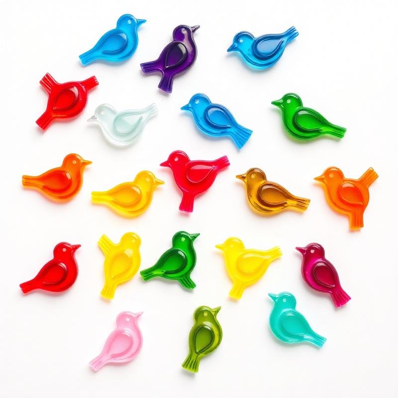 Passarinhos Decorativos — Apliques decorativos em diversas cores.